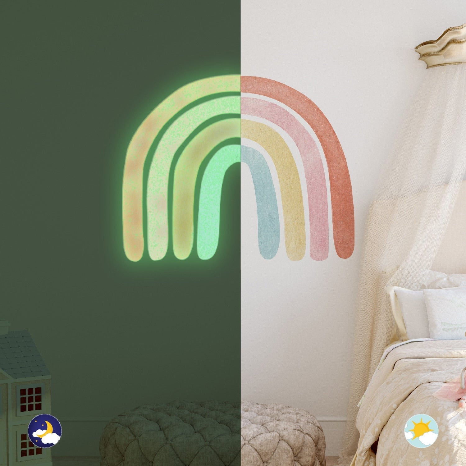 Rainbows Glow In The Dark Wall Decal