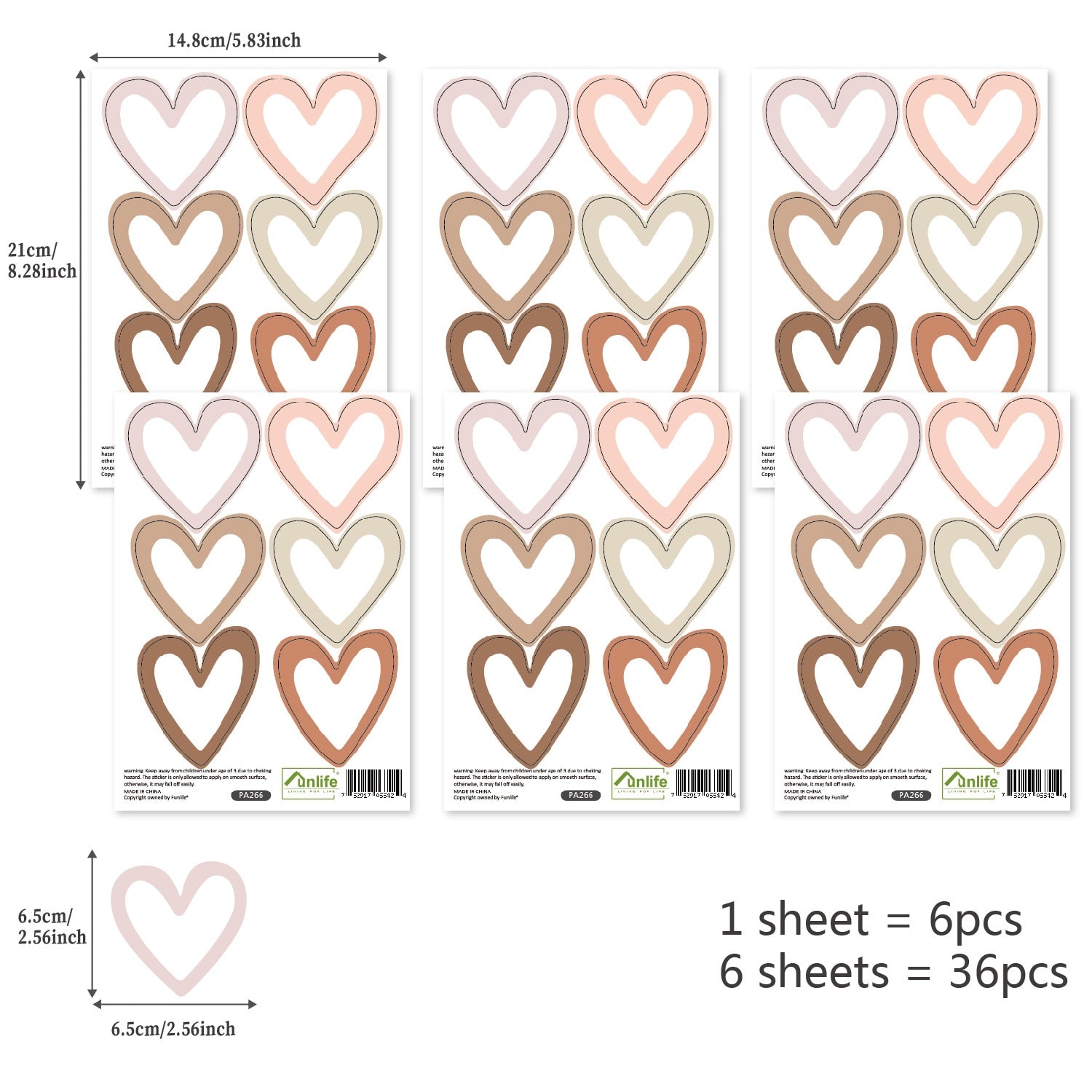 Pattern Wall Decals Boho Hearts