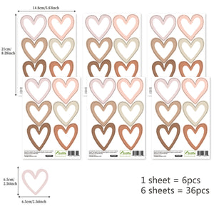 Pattern Wall Decals Boho Hearts