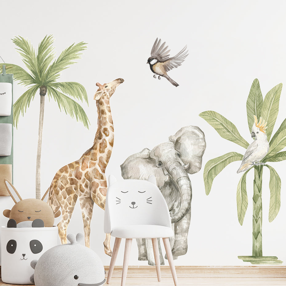 African Animals Tropical Wall Decals