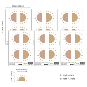 Pattern Wall Decals Boho Half Suns