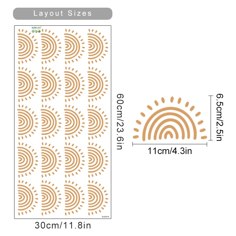 Bohemian Wall Decals Sun