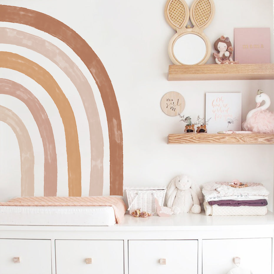Bohemian Wall Decal Large Half Rainbow