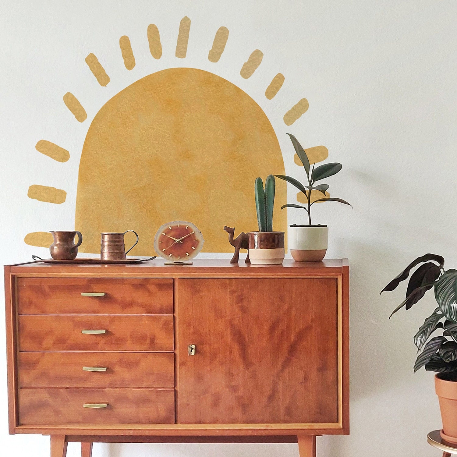 Boho Half Sun Fabric Wall Decal