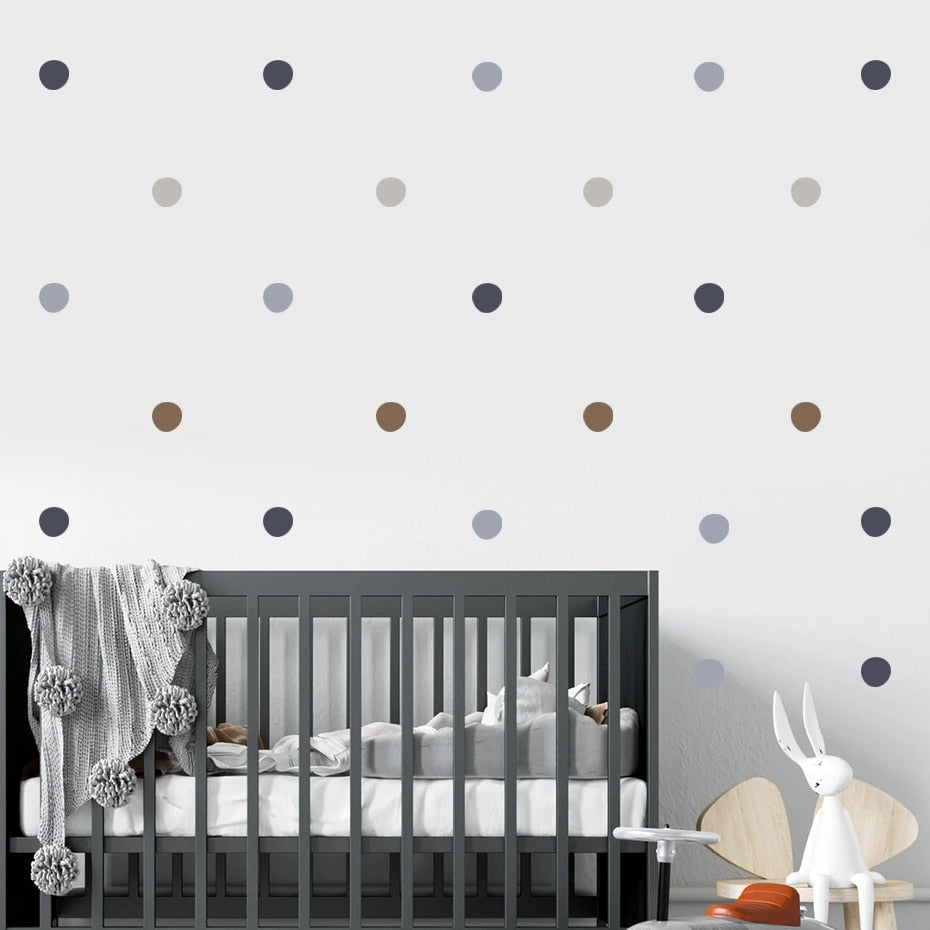 Nursery Polka Dots Colorful Wall Decals