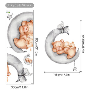 Cartoon Wall Decals Cute Teddy Bears