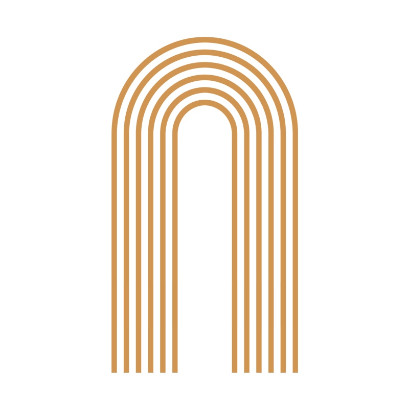 Bohemia Wall Decal Large Arch Rainbow