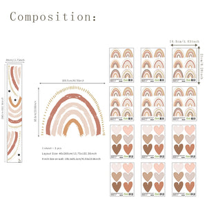 Boho Pattern Rainbows Wall Decals