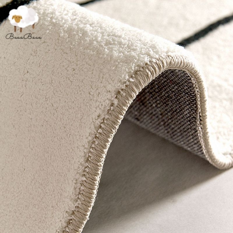 Soft Area Rug Wavy Stripes