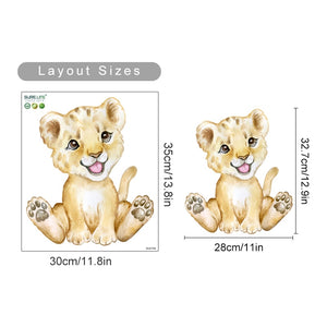 Nursery Wall Decals Plants Cute African Animals