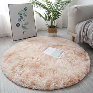 Fluffy Thick Area Round Rug