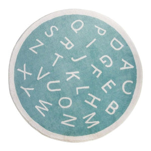Round Nursery Rug ABC Alphabet