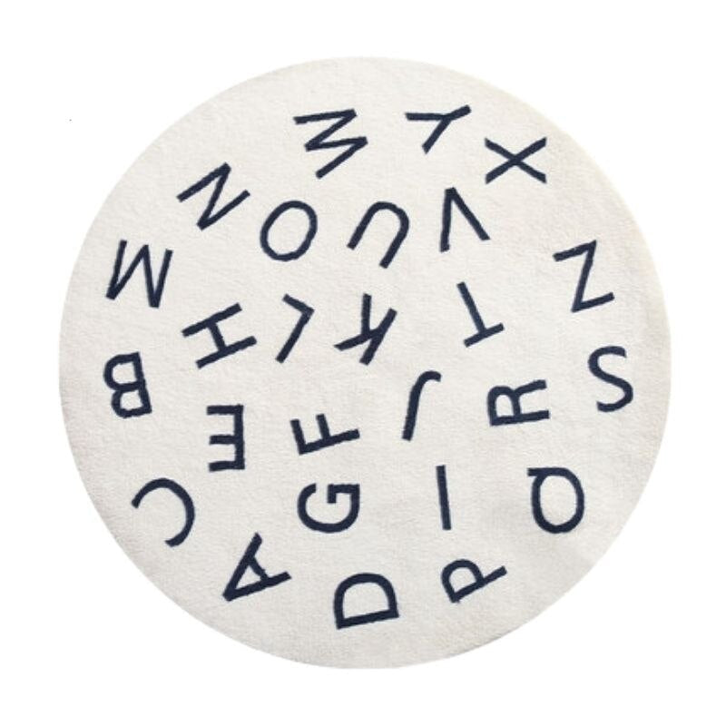 Round Nursery Rug ABC Alphabet