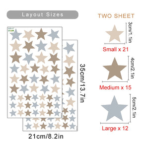 Cute Rainbow Animal Stars Wall Decals