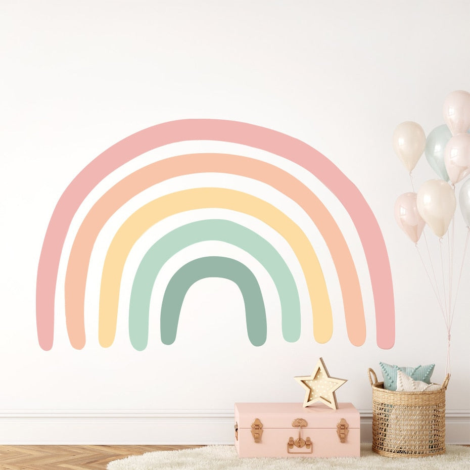 Boho Large Rainbow Colorful Wall Decal
