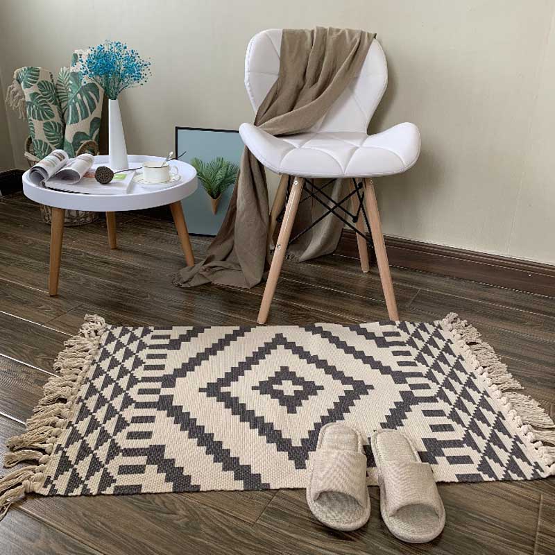 Soft Tassel Cotton Area Rug