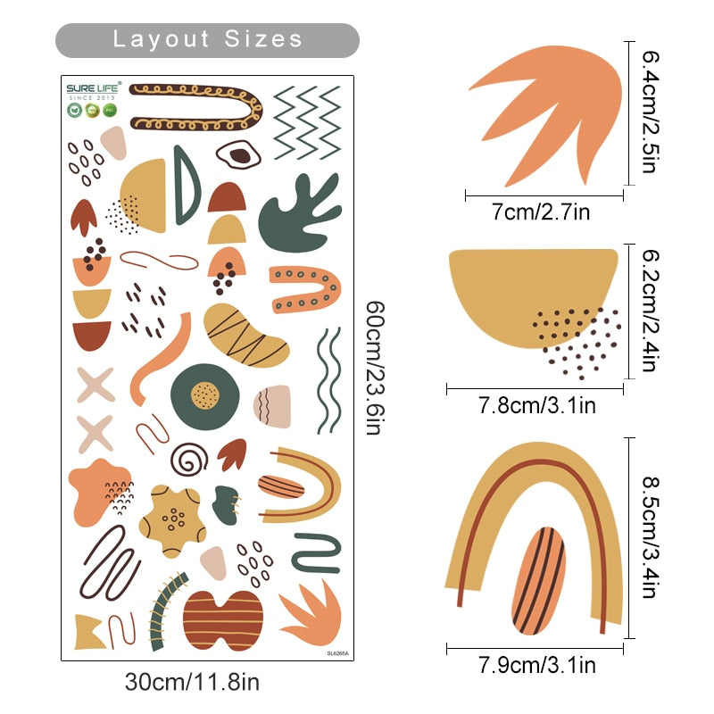 Nursery Wall Decals Abstract Geometric Shapes