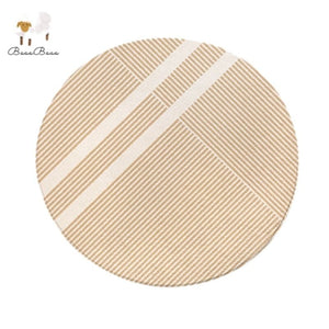 Nordic Area Round Rug Stripes