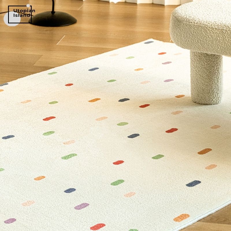 Area Rug Colorful Squared Pattern