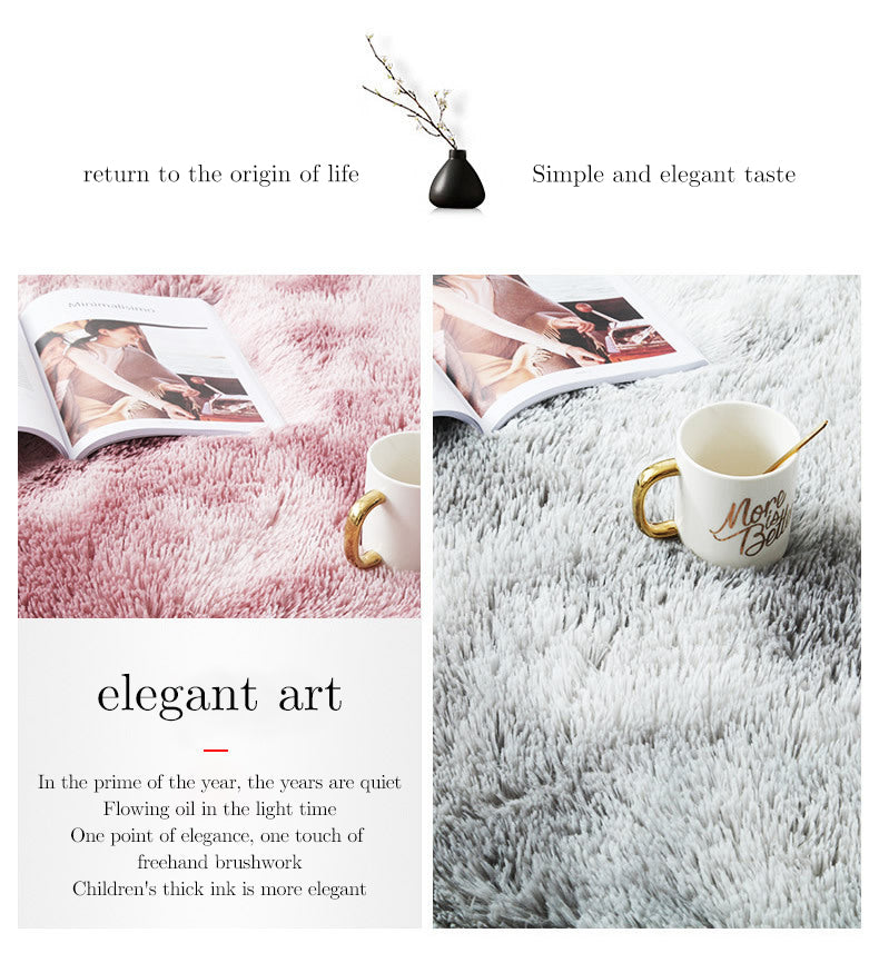 Monochromatic Fluffy Thick Area Rug