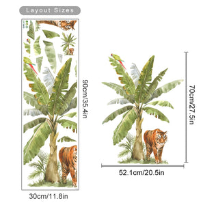 Nursery Wall Decals African Animals Tropical Tree