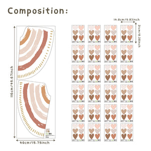 Boho Pattern Rainbows Wall Decals