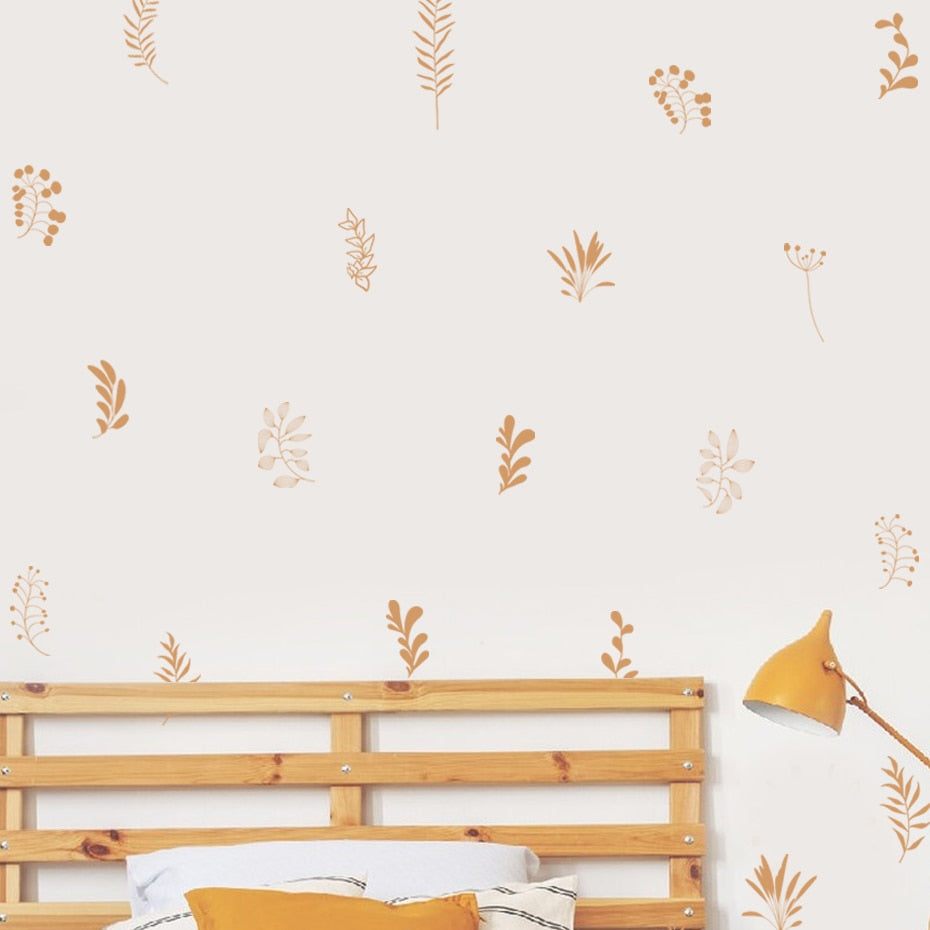 Boho Wall Decals Botanical Leaves