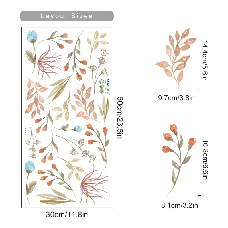 Floral Wall Decals Spring Flowers