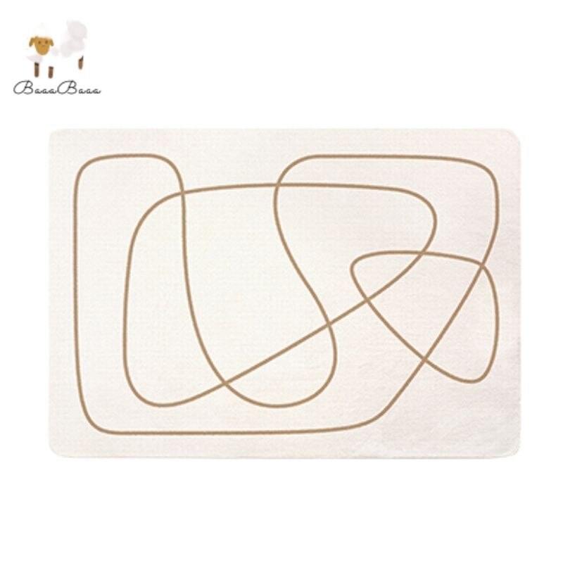 Soft Area Rug Abstract Lines