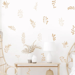 Boho Wall Decals Botanical Leaves