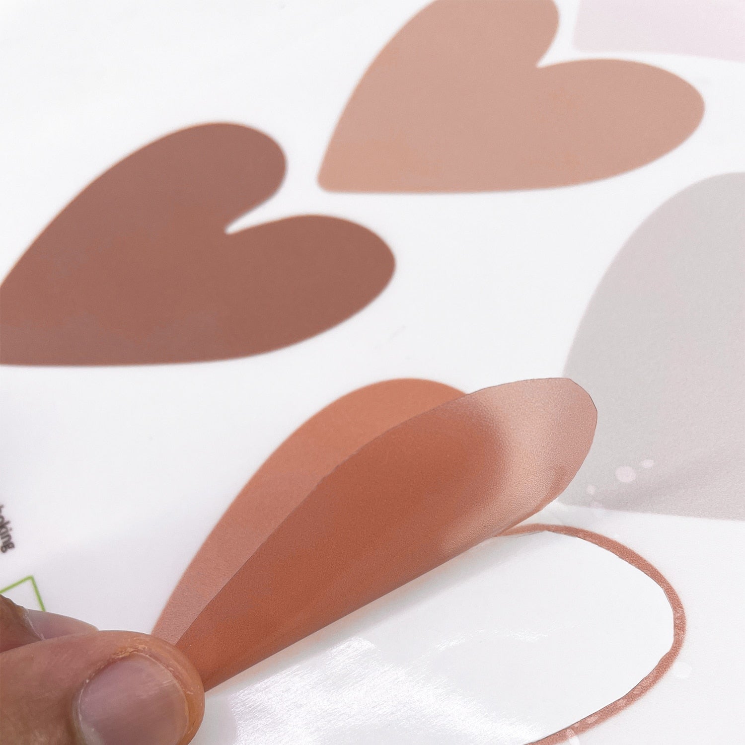 Boho Wall Decals Pink Hearts