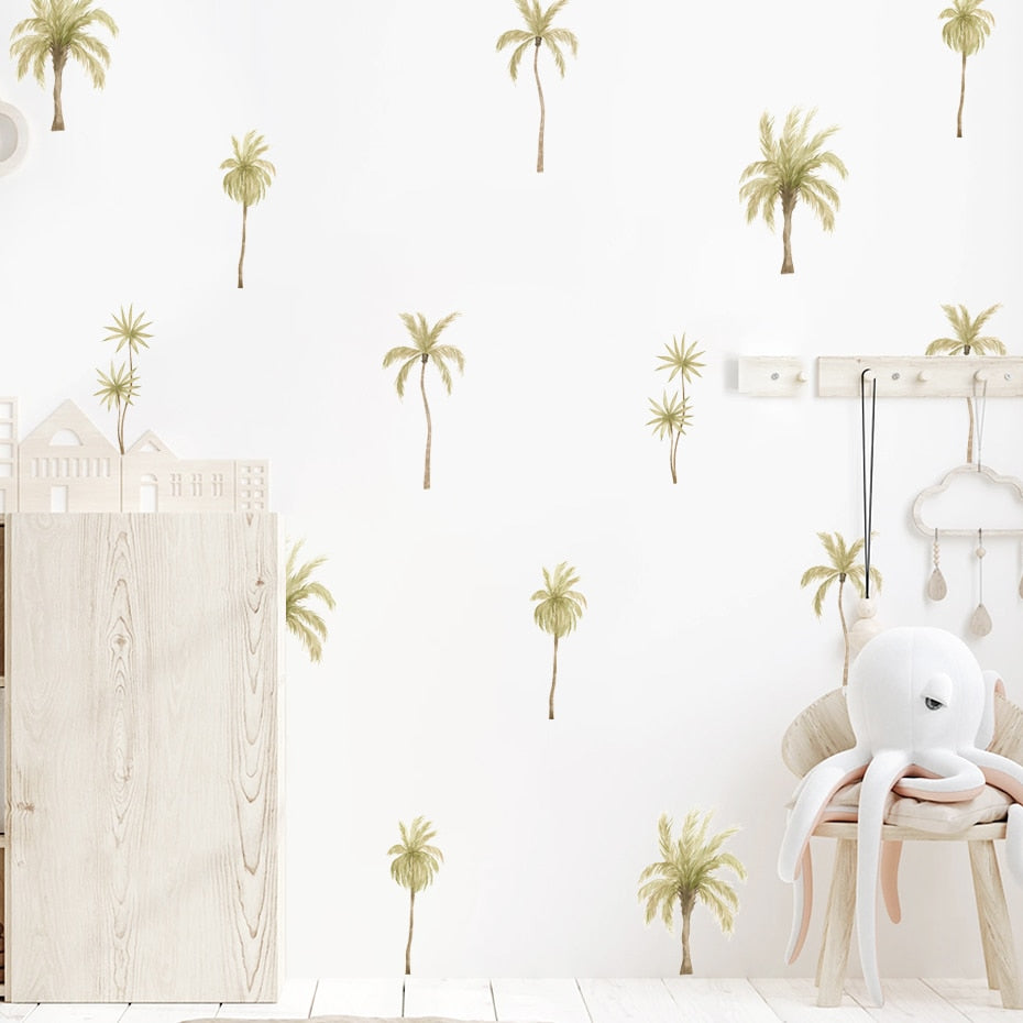 Boho Wall Decals Palm Coconut Tree
