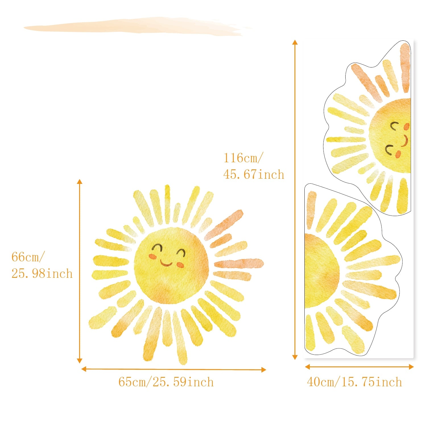Happy Sun Wall Decal