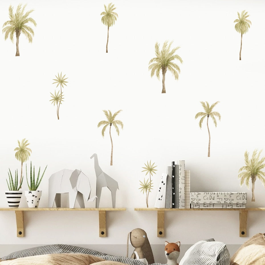 Boho Wall Decals Palm Coconut Tree