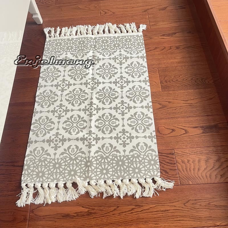 Soft Tassel Cotton Area Rug
