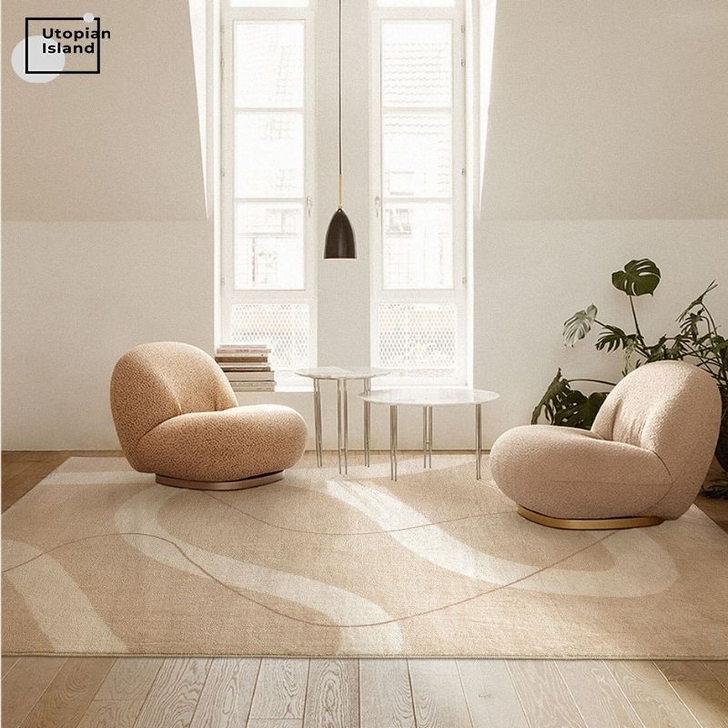 Nordic Fluffy Are Rug Stripe Path