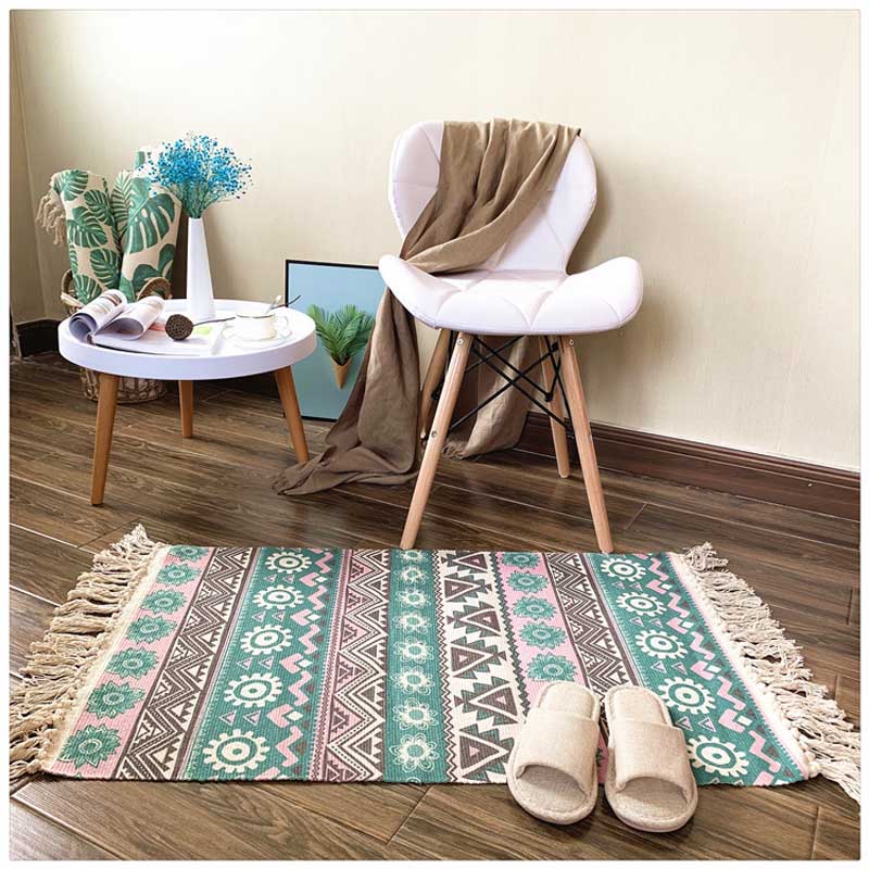 Soft Tassel Cotton Area Rug