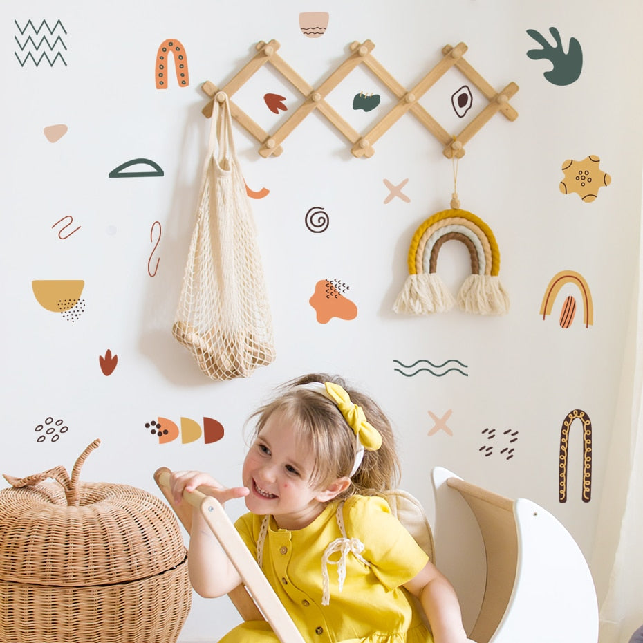 Nursery Wall Decals Abstract Geometric Shapes