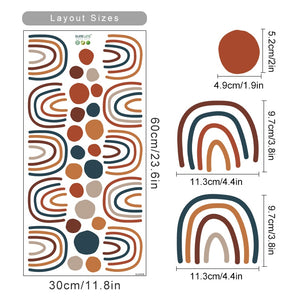 Cartoon Wall Decal Bohemian Rainbows