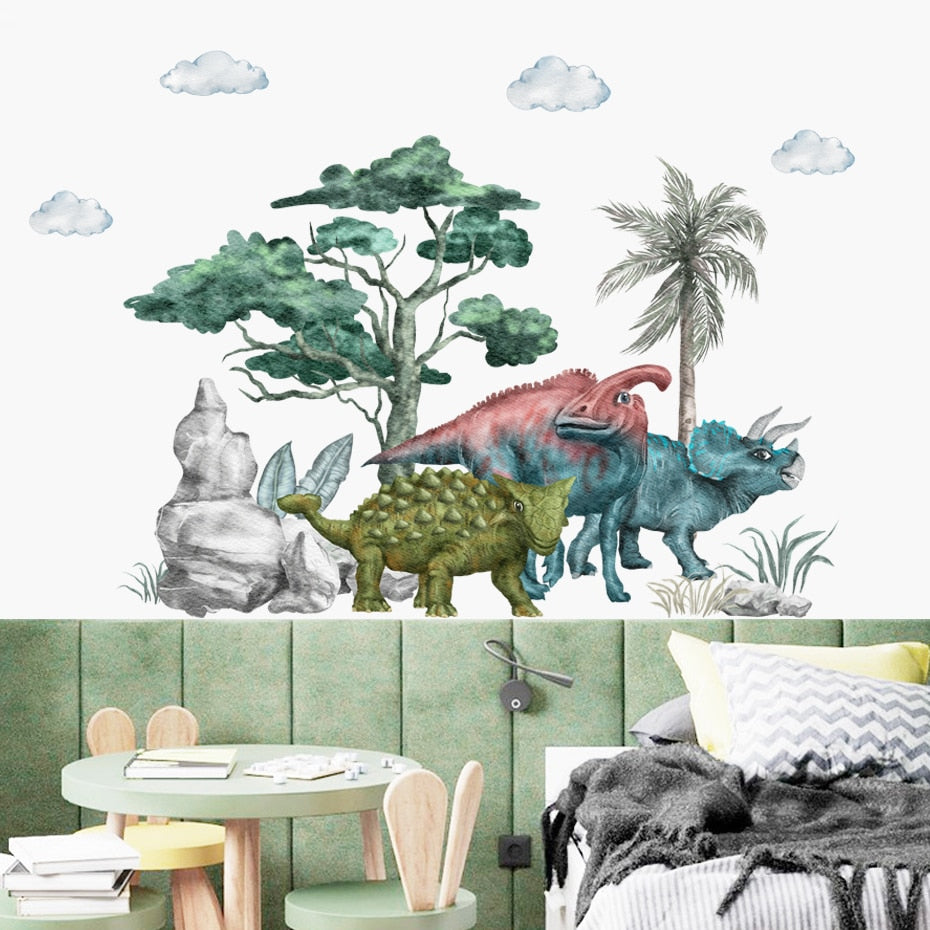 Cartoon Wall Decals Nice Dinosaurs
