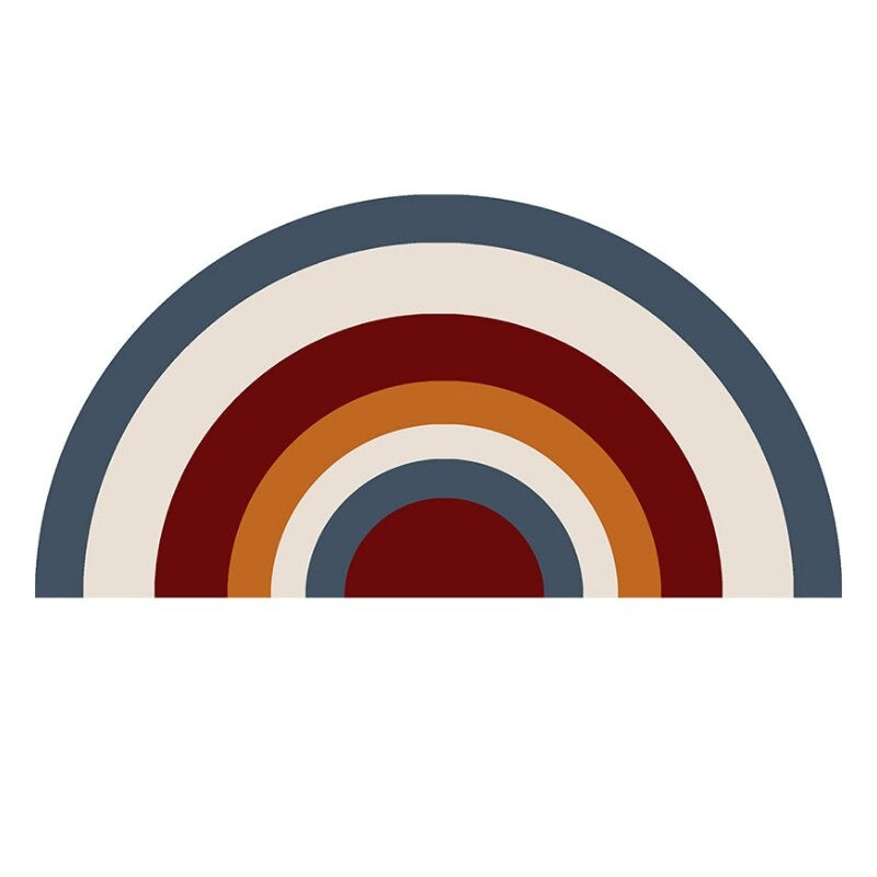 Soft Semicircle Area Rug Rainbow