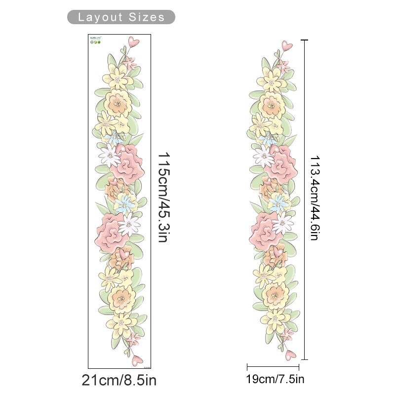 Cartoon Wall Decals Flowers and Cute Animals