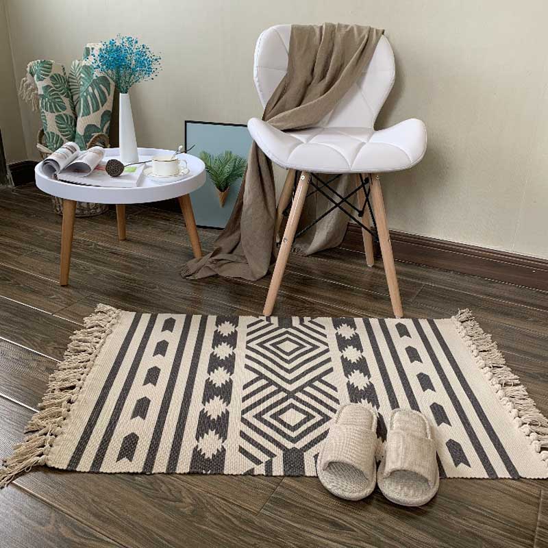 Soft Tassel Cotton Area Rug