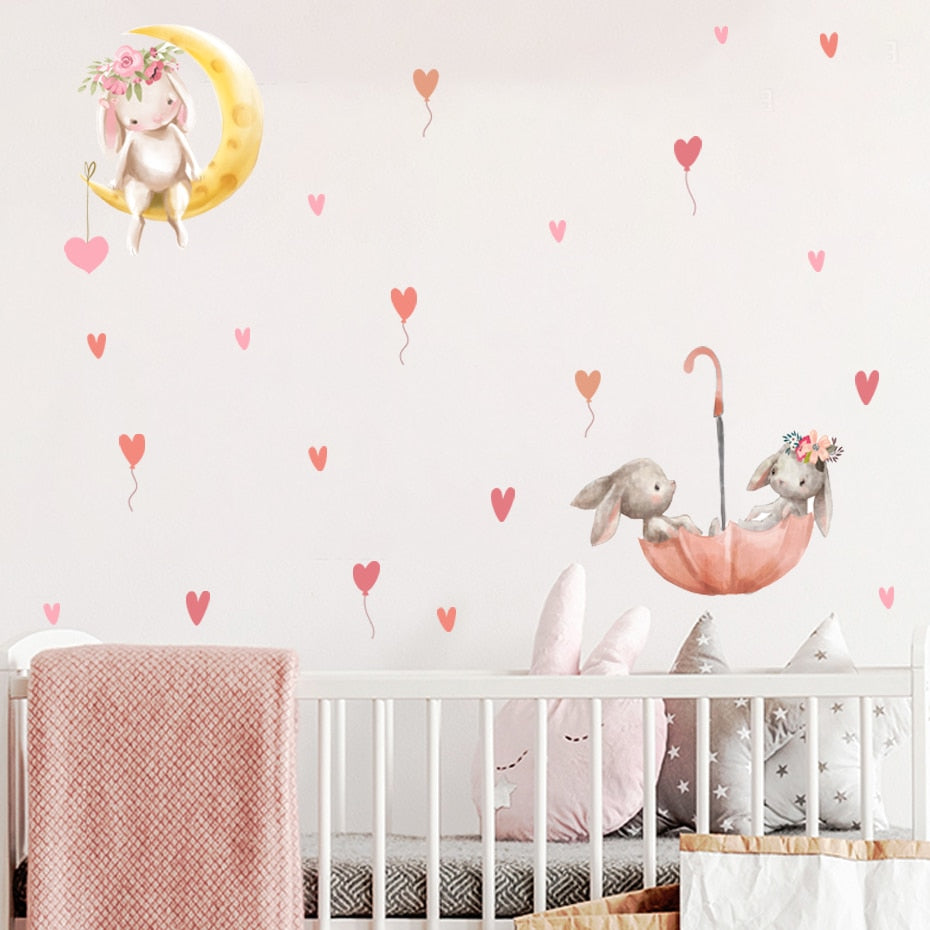Nursery Wall Decals Cute Bunny