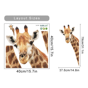 Cartoon Wall Decal Cute Animal Giraffe