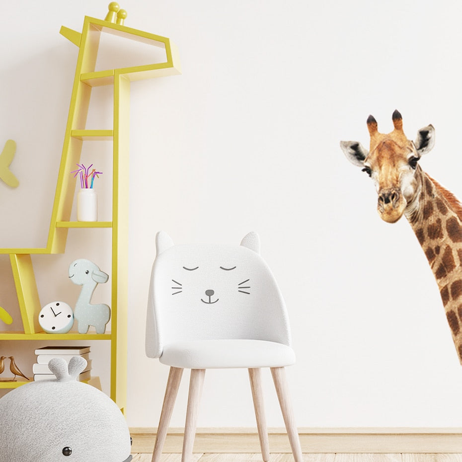 Cartoon Wall Decal Cute Animal Giraffe