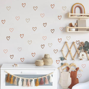 Pattern Wall Decals Boho Hearts