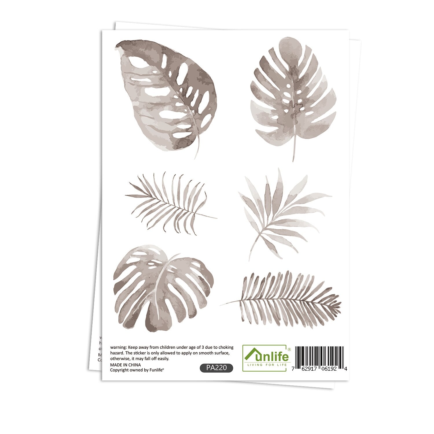 Floral Wall Decals Leaves And Feathers