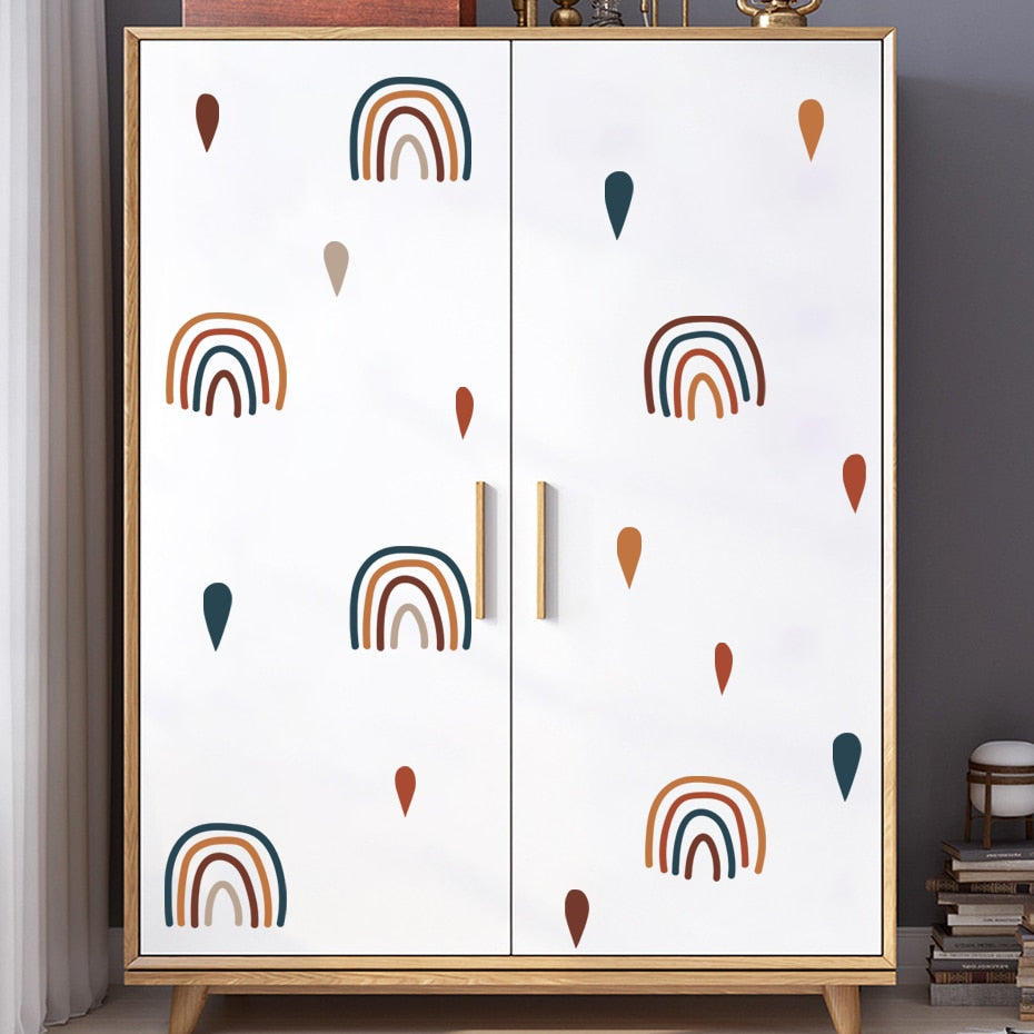 Cartoon Wall Decal Bohemian Rainbows