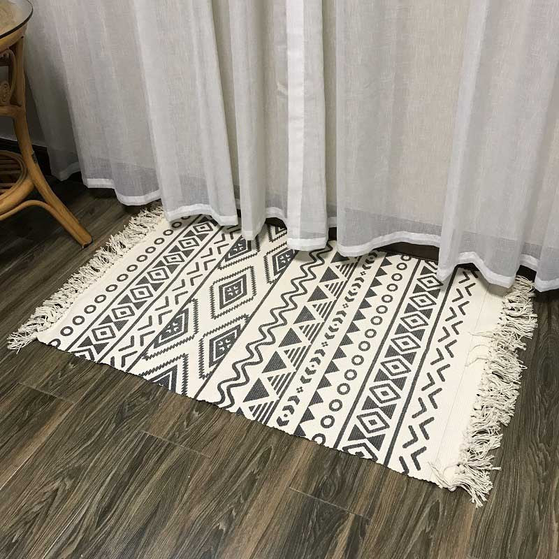 Soft Tassel Cotton Area Rug
